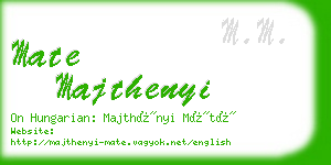 mate majthenyi business card